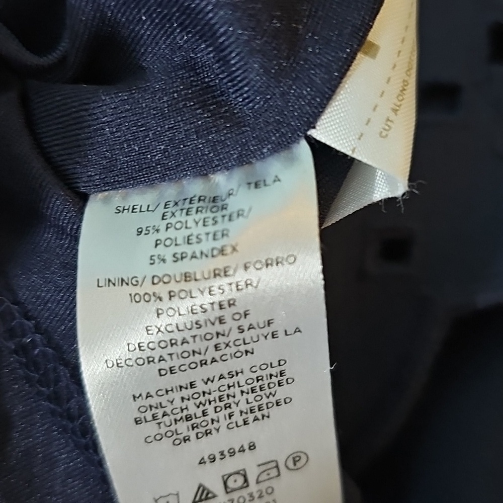 Ann Taylor Size 0 Short Sleeve Dress Eyelet Scalloped Hem - Picture 8 of 9